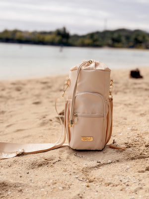 SACHI CROSSBODY INSULATED BOTTLE BAG  - ALABASTER