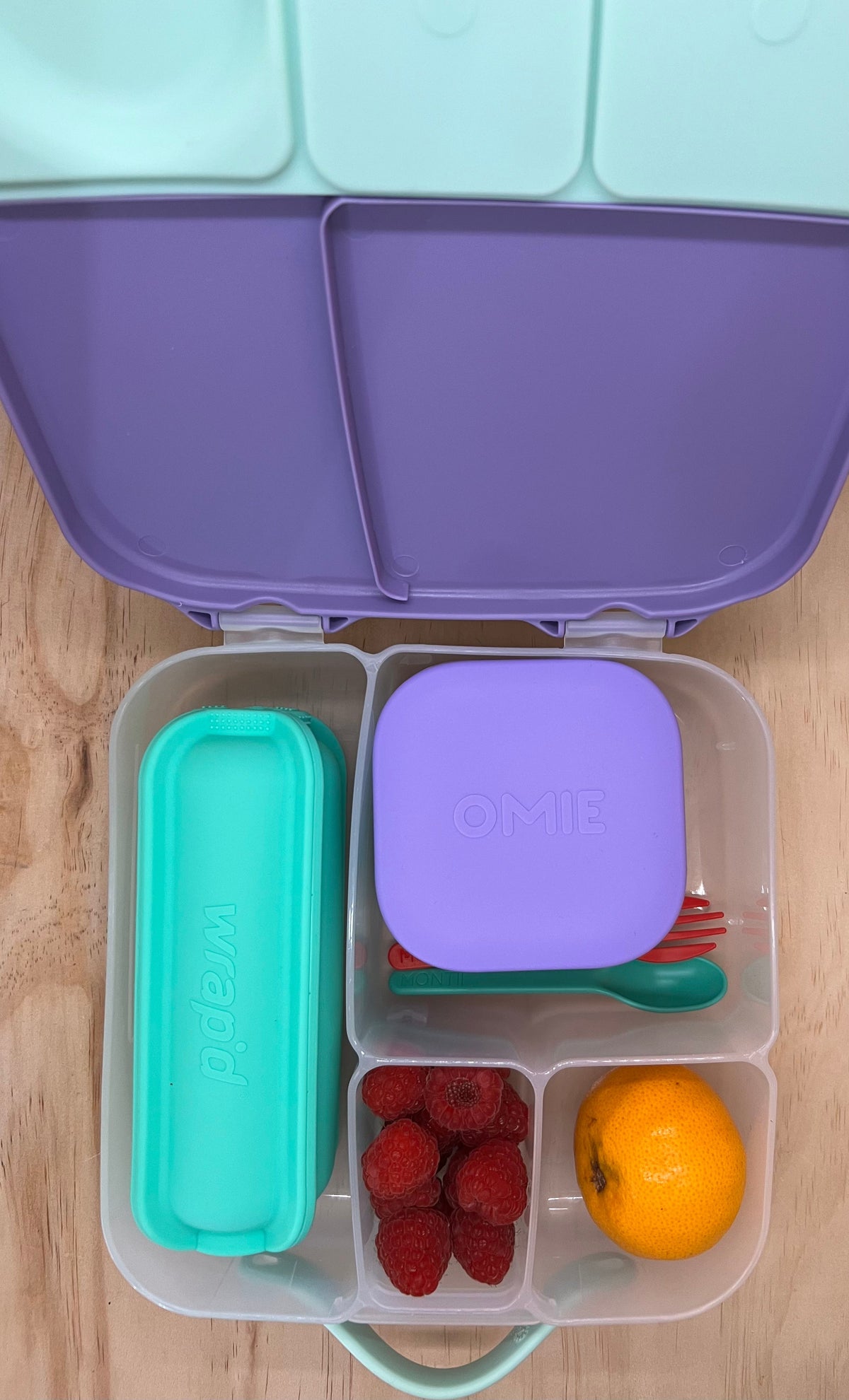 OmieDip Silicone Dip Container Set of 2 Purple and Orange