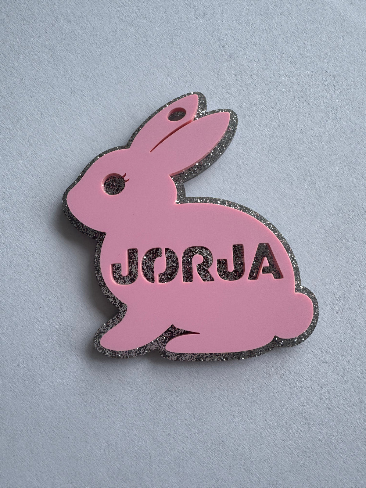 Personalised Laser Cut Bag Tag - Bunny