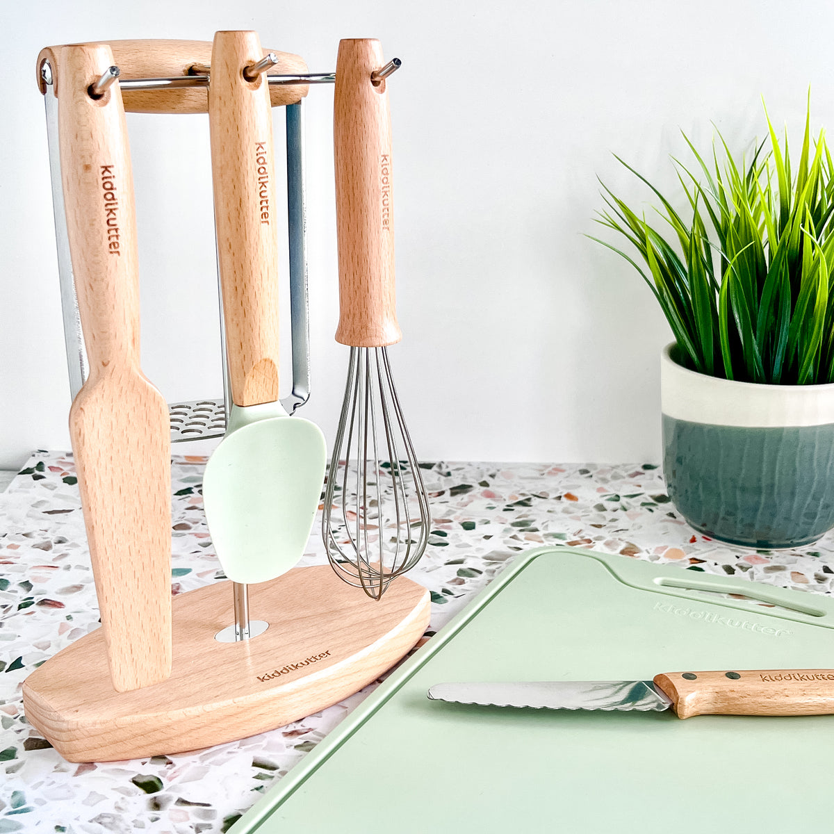 KiddiKutter - 4 Piece Beechwood Kids Cookware Collection