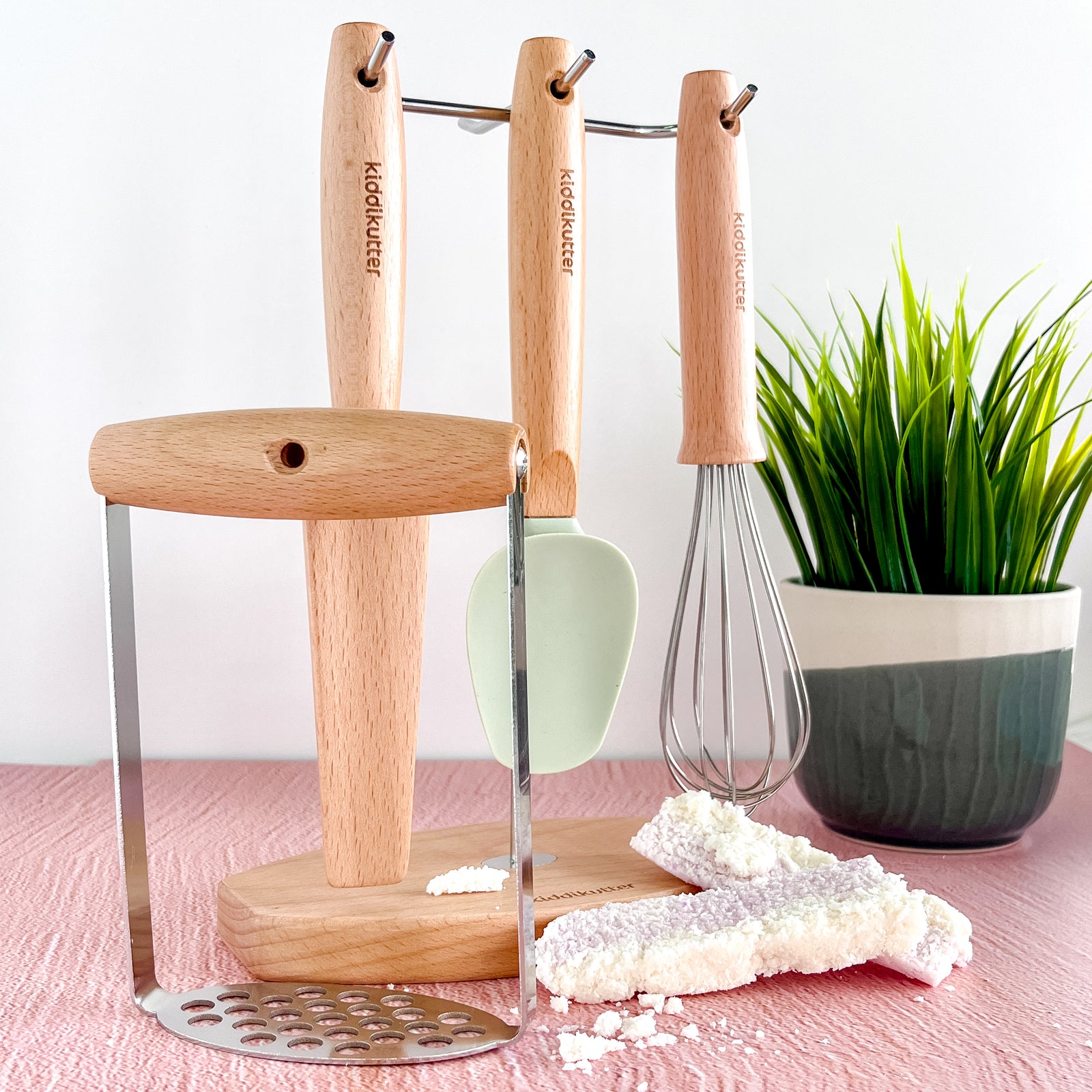 KiddiKutter - 4 Piece Beechwood Kids Cookware Collection