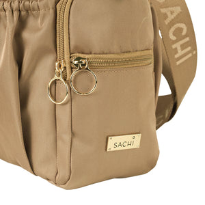 SACHI CROSSBODY INSULATED BOTTLE BAG  - Latte