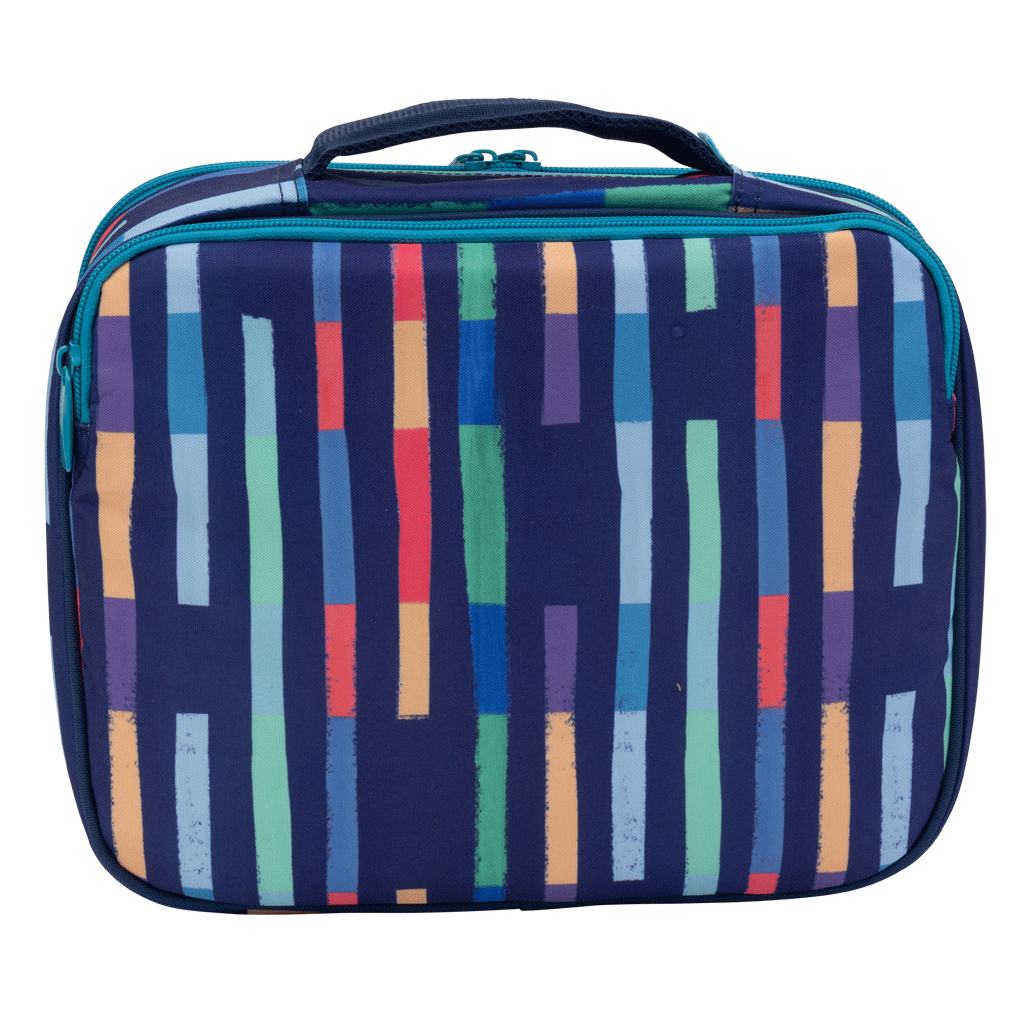 Spencil Big Cooler Lunch Bag + Chill Pack - Bright Stripes