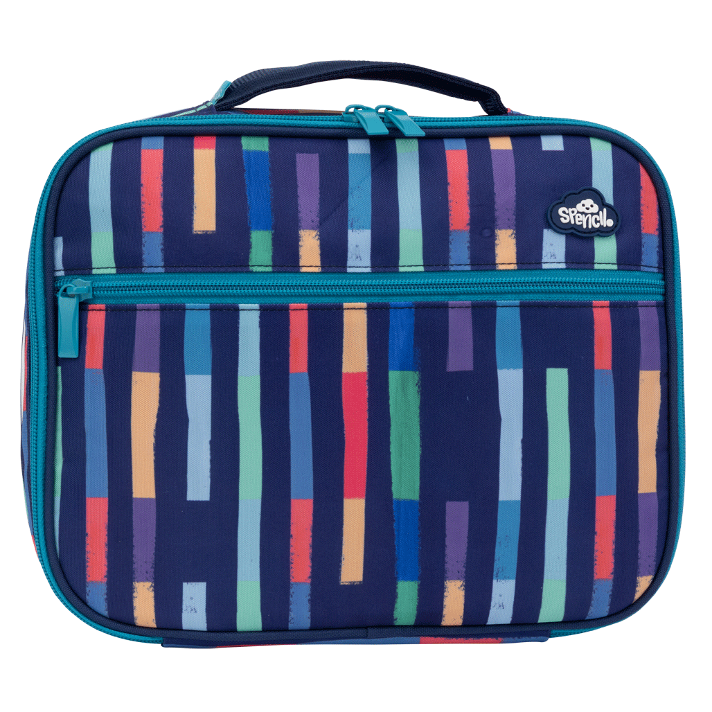 Spencil Big Cooler Lunch Bag + Chill Pack - Bright Stripes