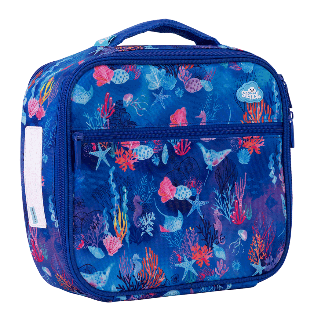 Spencil Big Cooler Lunch Bag + Chill Pack - CORAL GARDEN