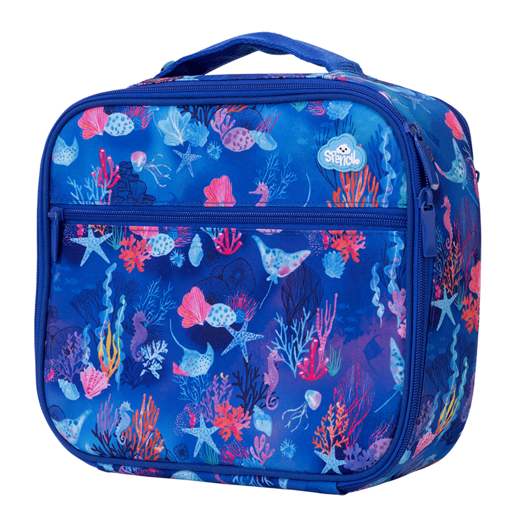 Spencil Big Cooler Lunch Bag + Chill Pack - CORAL GARDEN