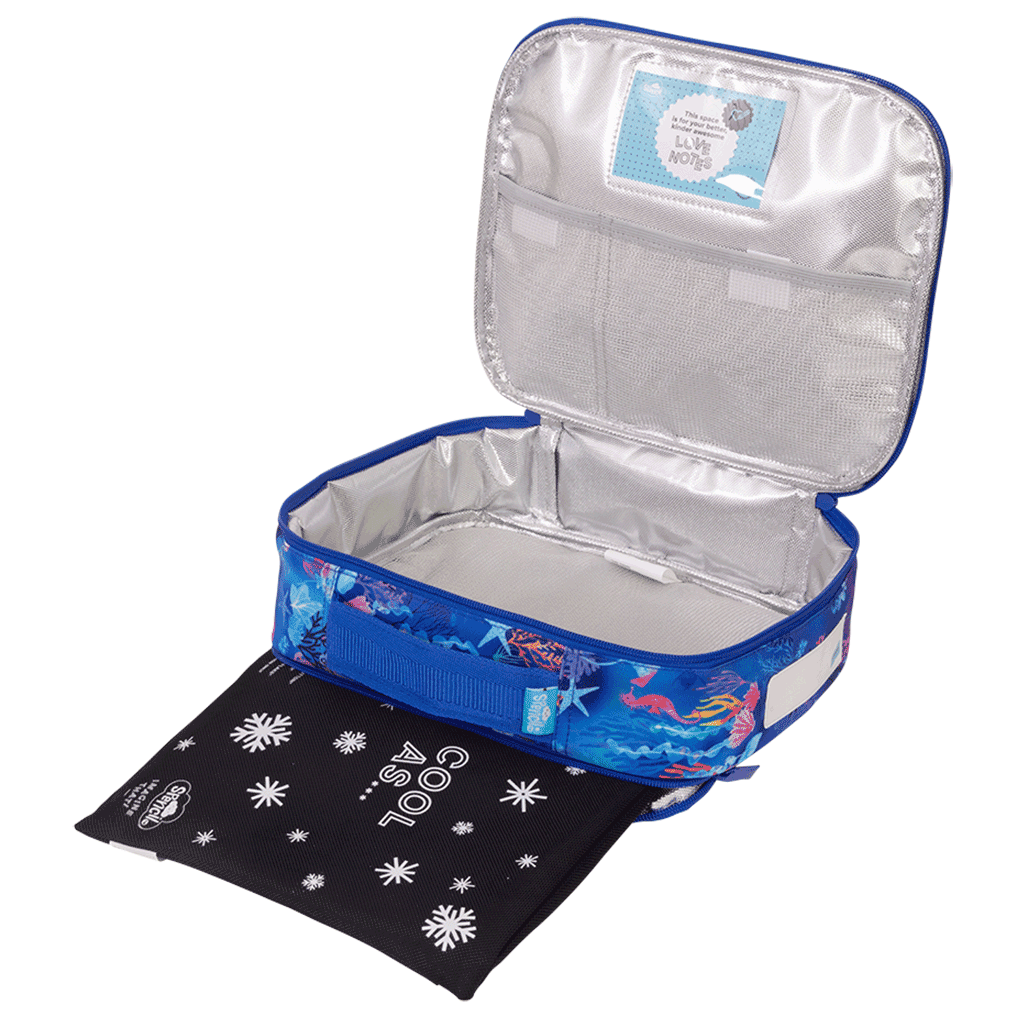 Spencil Big Cooler Lunch Bag + Chill Pack - CORAL GARDEN