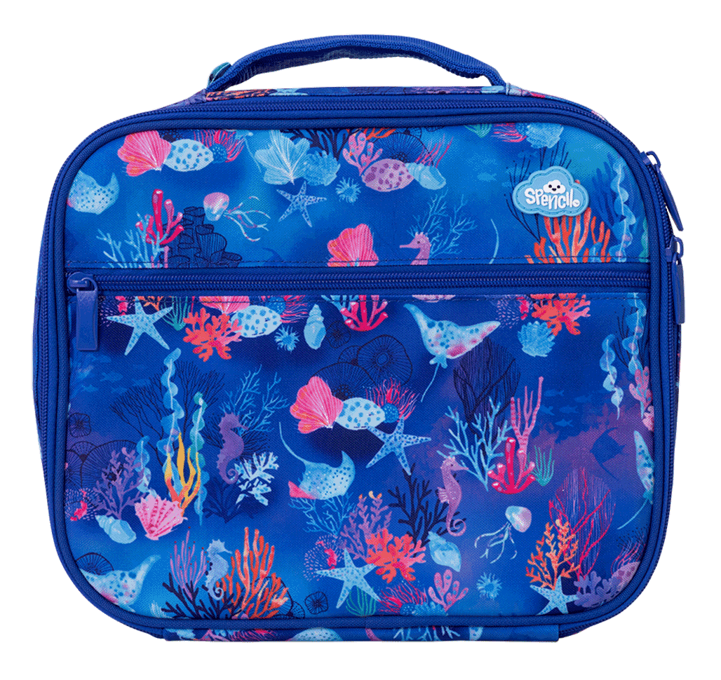 Spencil Big Cooler Lunch Bag + Chill Pack - CORAL GARDEN