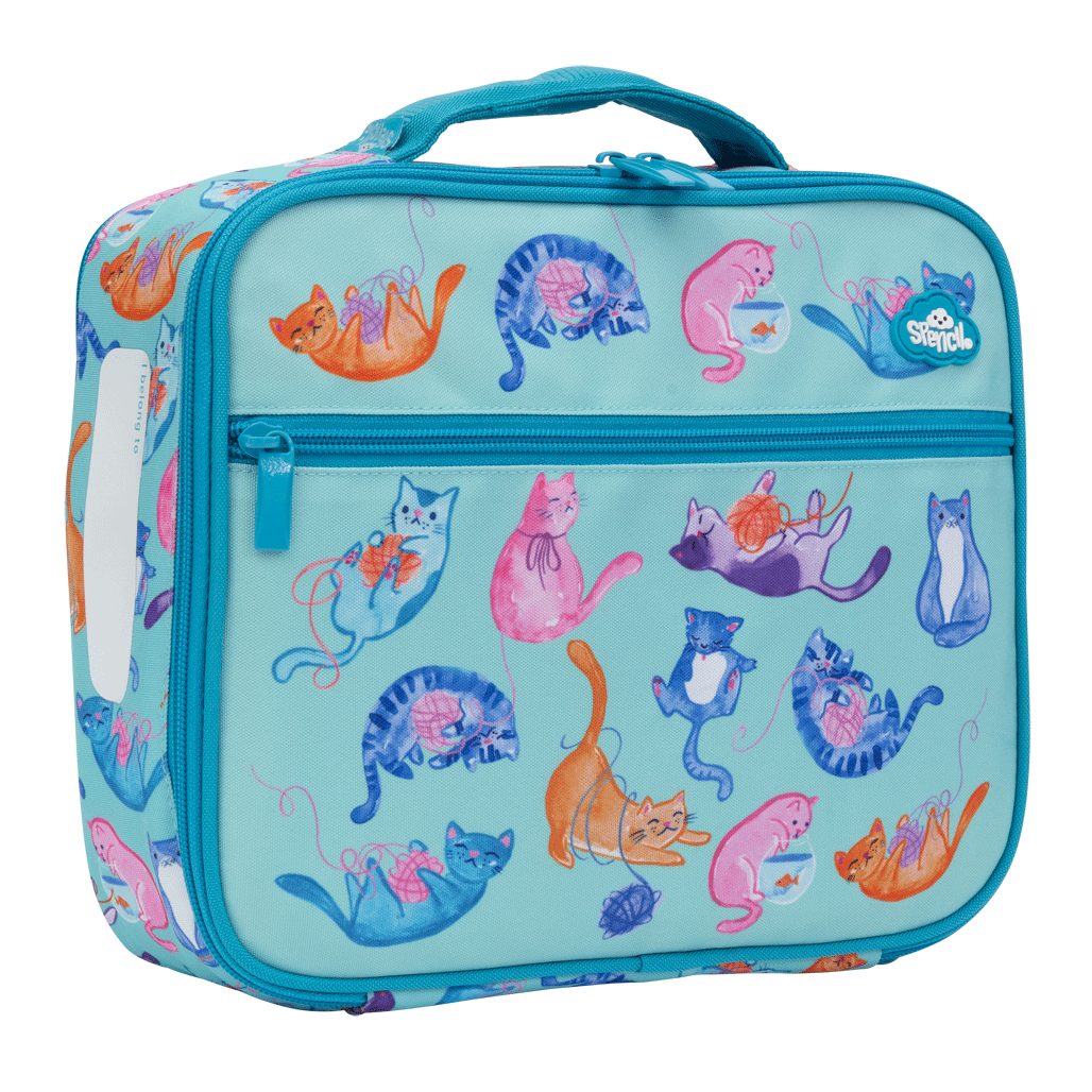 Spencil Big Cooler Lunch Bag + Chill Pack - CRAZY CATS