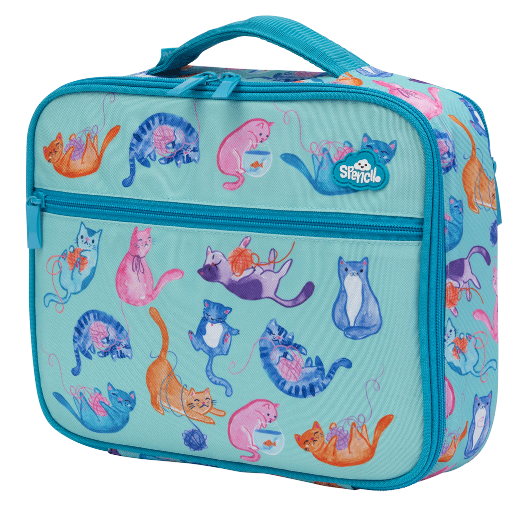 Spencil Big Cooler Lunch Bag + Chill Pack - CRAZY CATS