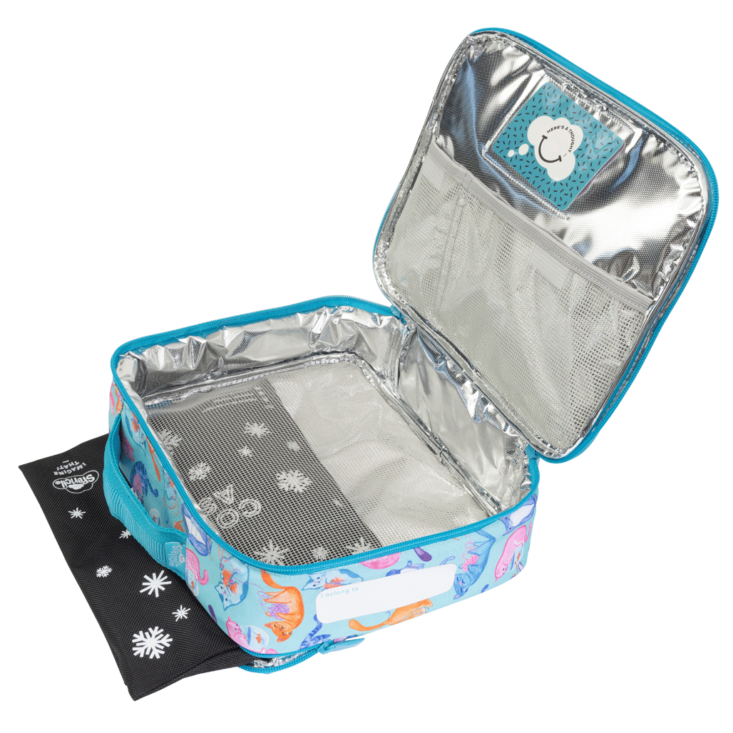 Spencil Big Cooler Lunch Bag + Chill Pack - CRAZY CATS