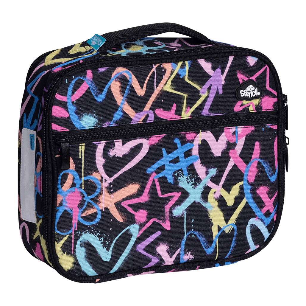 Spencil Big Cooler Lunch Bag + Chill Pack - HEARTS AND CROSSES