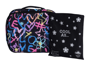 Spencil Big Cooler Lunch Bag + Chill Pack - HEARTS AND CROSSES