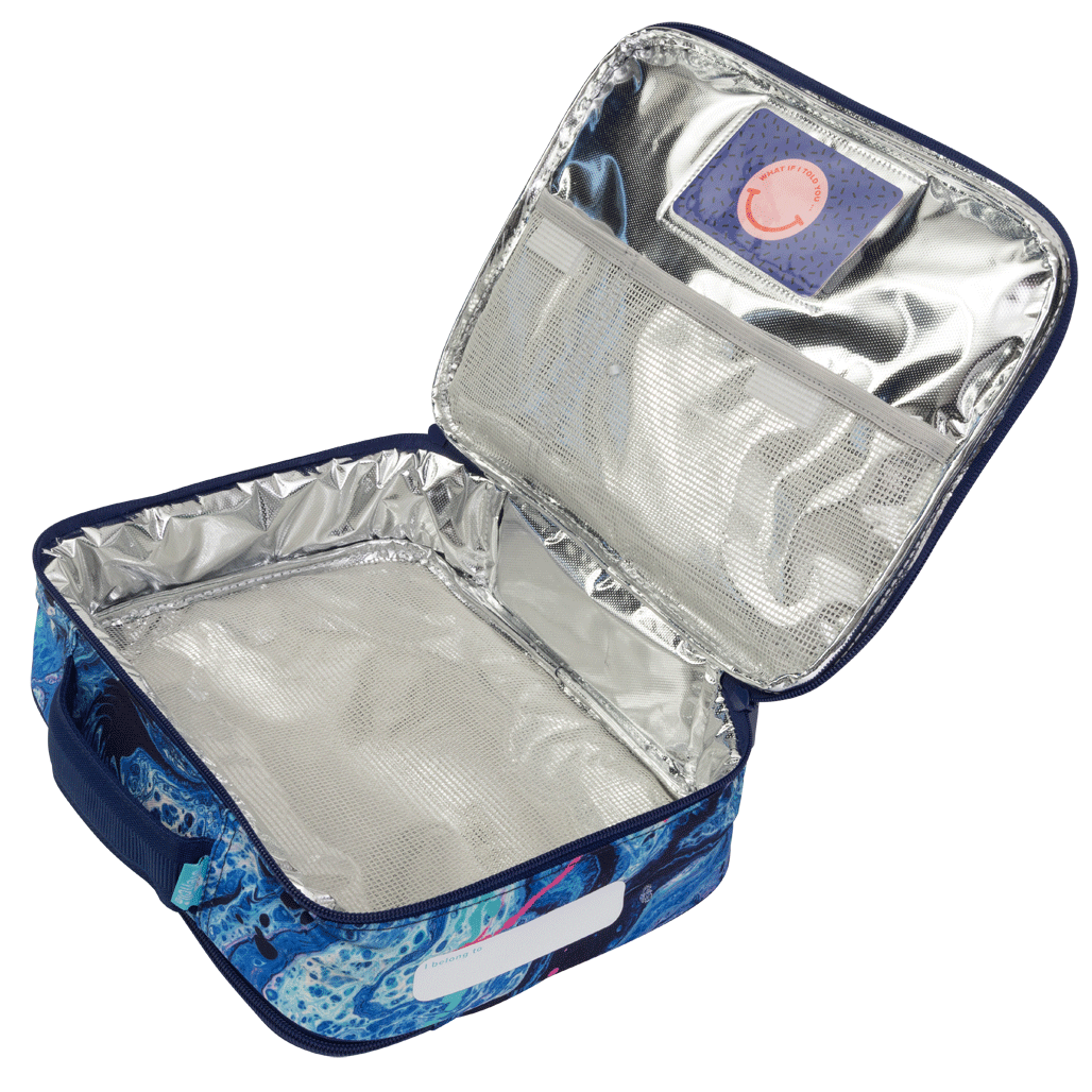 Spencil Big Cooler Lunch Bag + Chill Pack - Liquid Marble