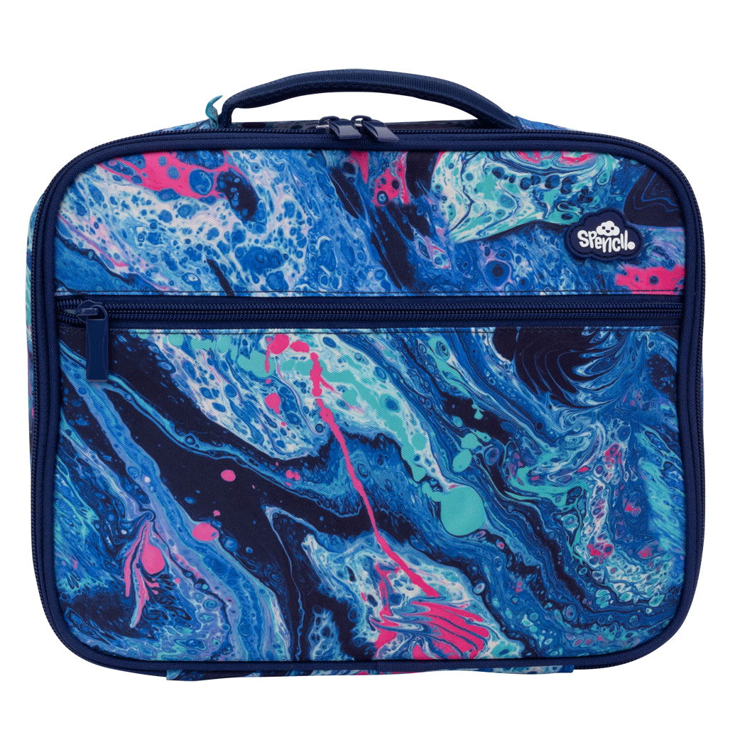 Spencil Big Cooler Lunch Bag + Chill Pack - Liquid Marble