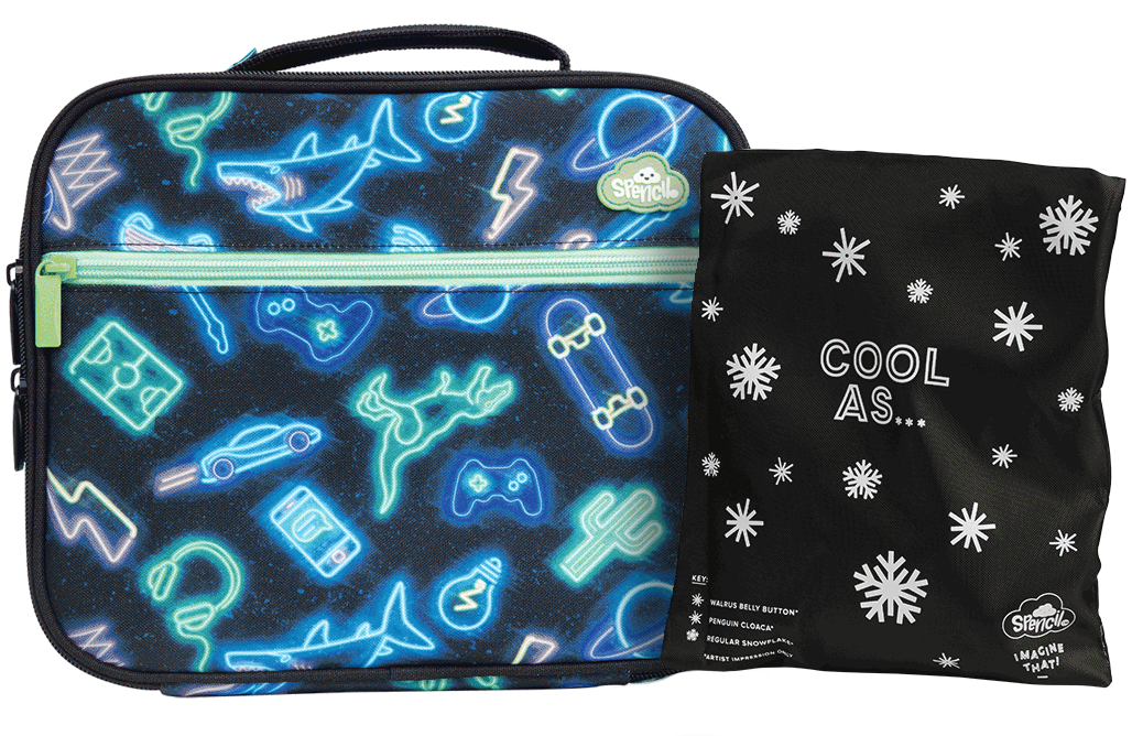 Spencil Big Cooler Lunch Bag + Chill Pack - NEON LIFE
