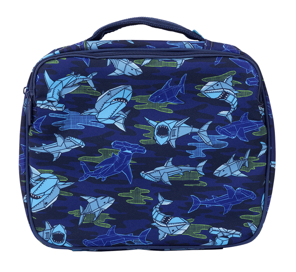 Spencil Big Cooler Lunch Bag + Chill Pack - Robo Shark