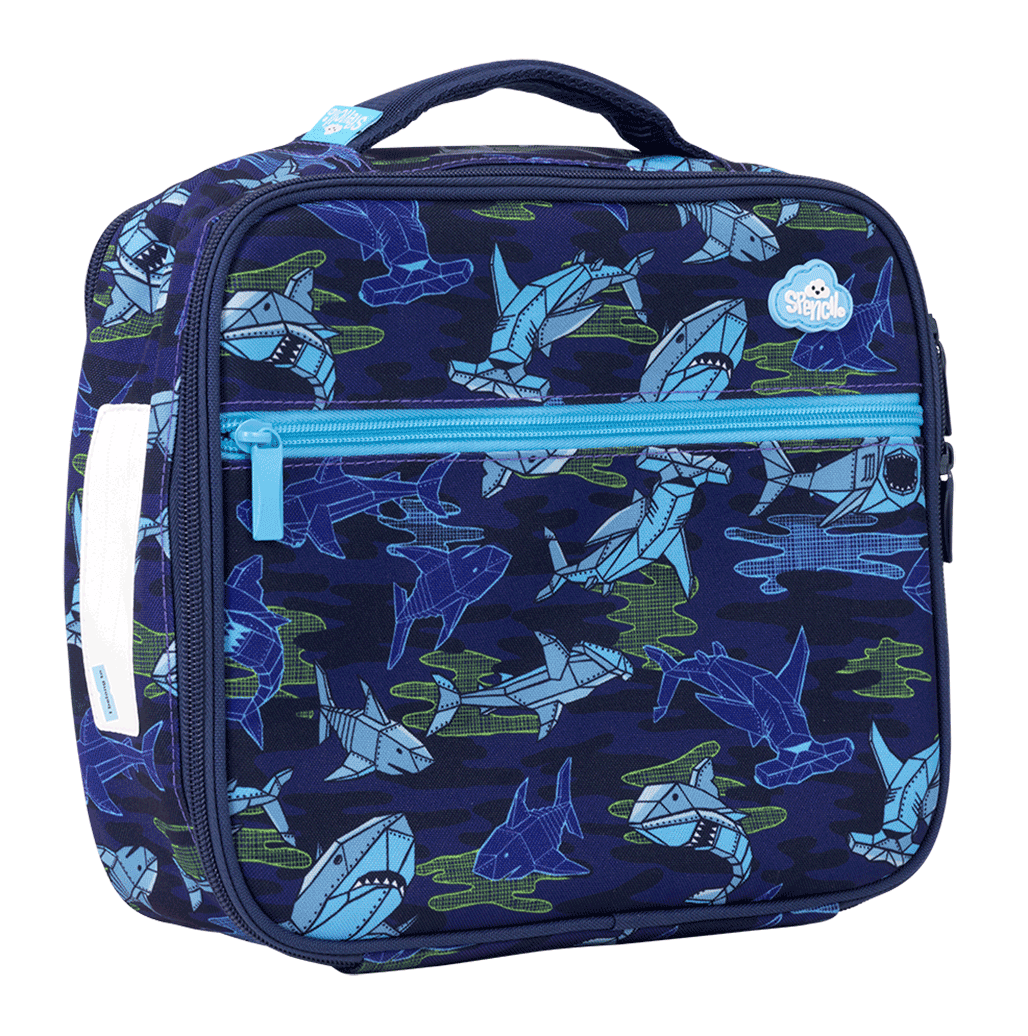 Spencil Big Cooler Lunch Bag + Chill Pack - Robo Shark