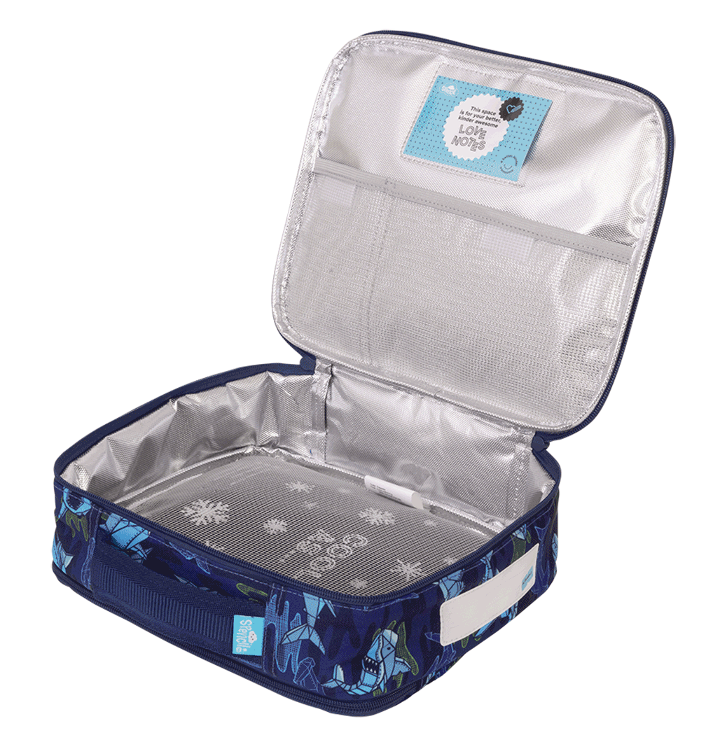 Spencil Big Cooler Lunch Bag + Chill Pack - Robo Shark