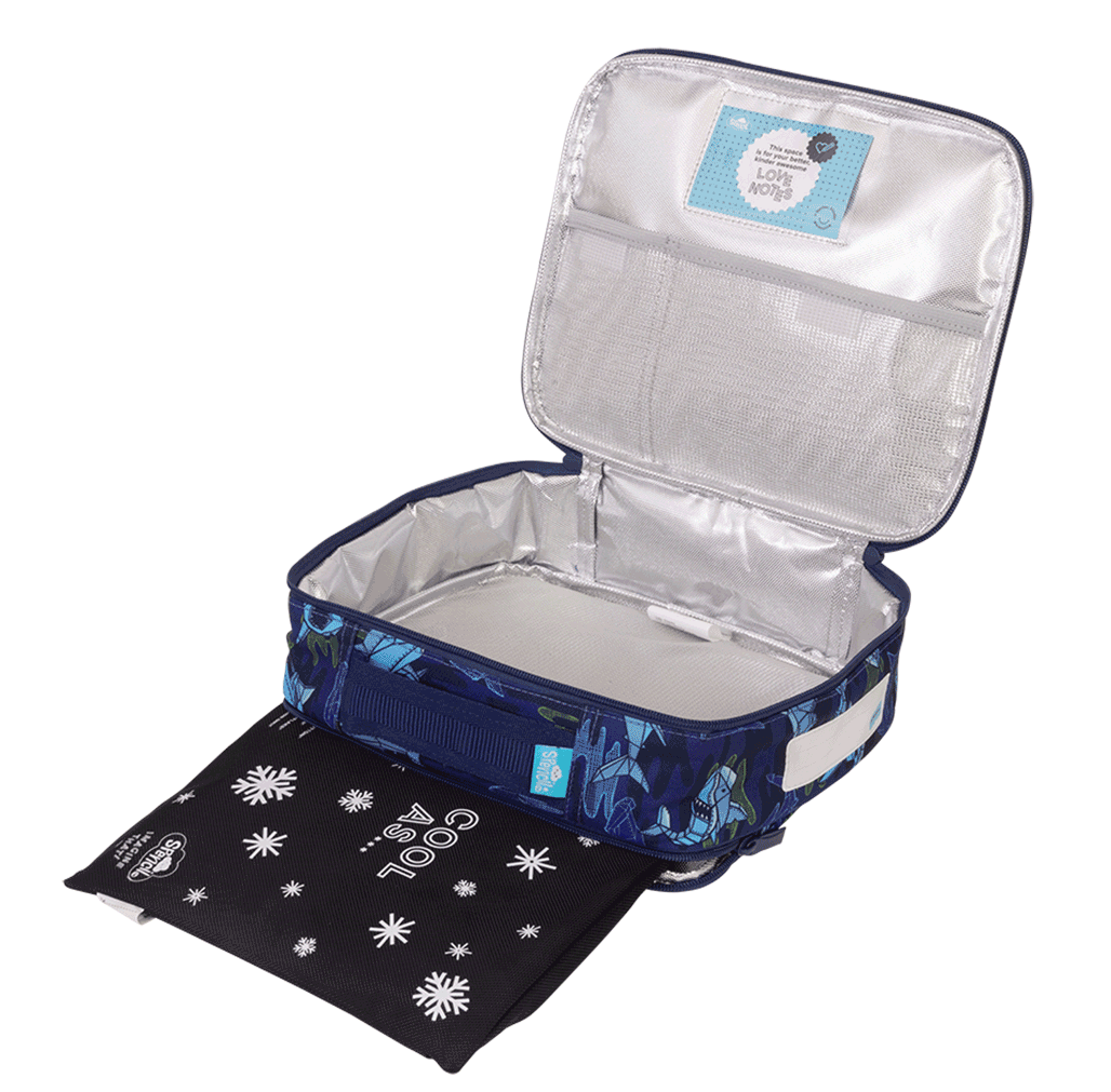 Spencil Big Cooler Lunch Bag + Chill Pack - Robo Shark