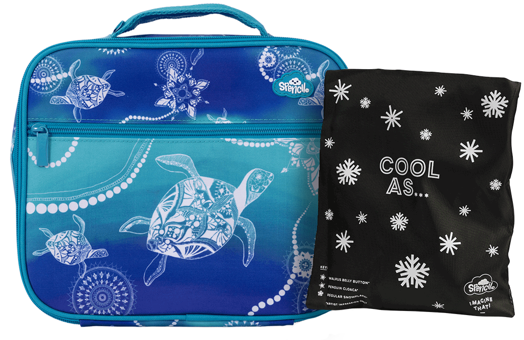 Spencil Big Cooler Lunch Bag + Chill Pack - TURTLE OF LIFE