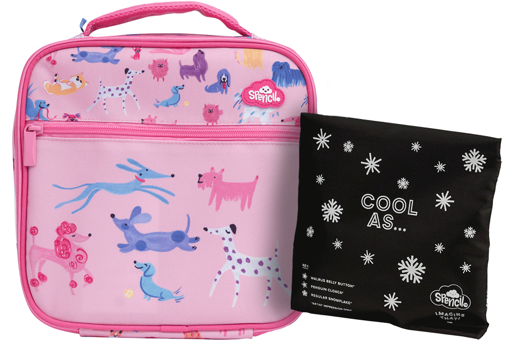 Spencil Little Cooler Lunch Bag + Chill Pack - DOODLE DOGS