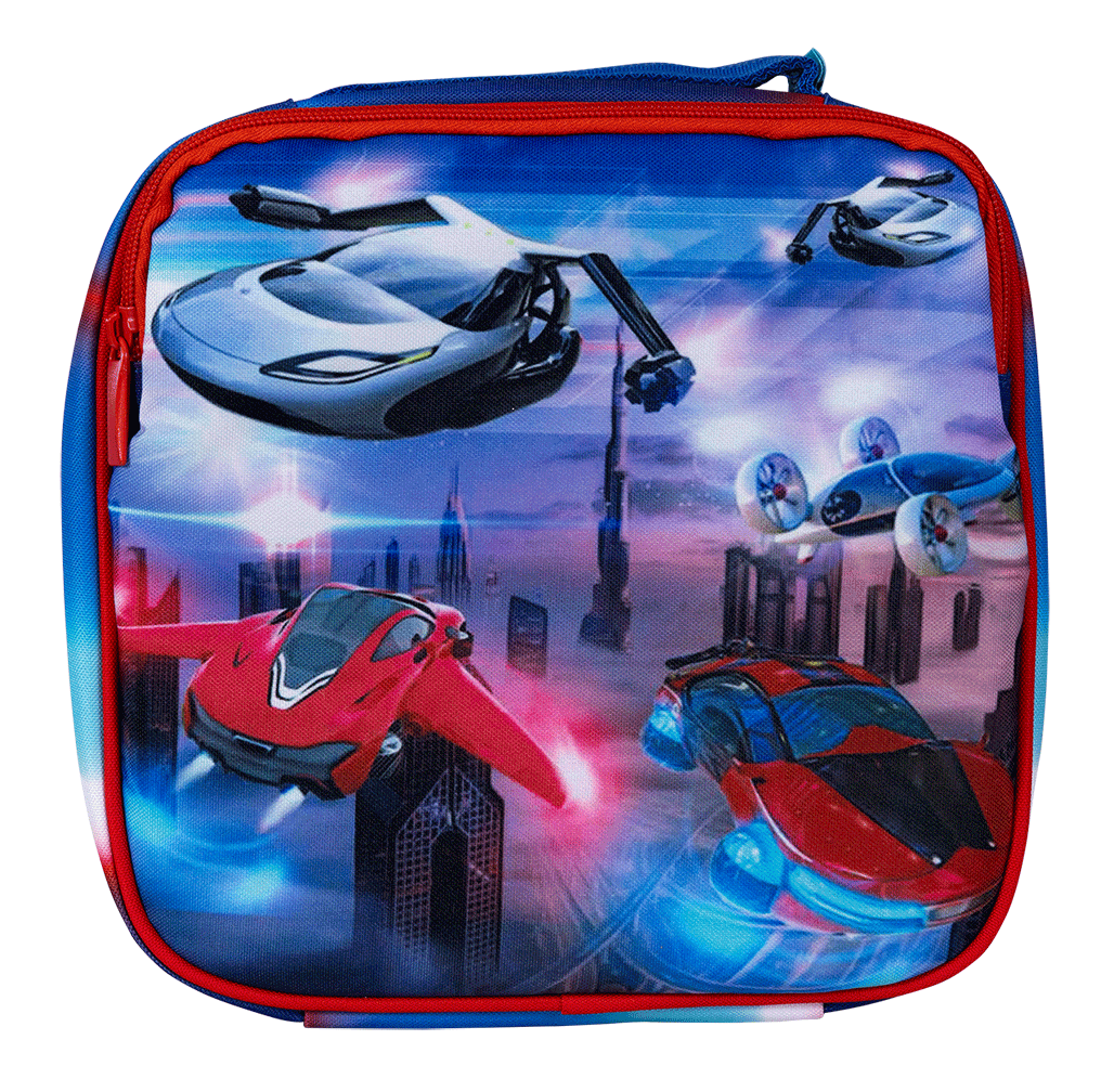 Spencil Little Cooler Lunch Bag + Chill Pack - FLYING CARS