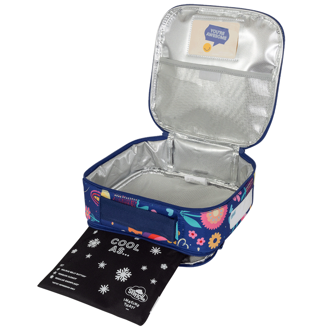 Spencil Little Cooler Lunch Bag + Chill pack FLOWER POWER