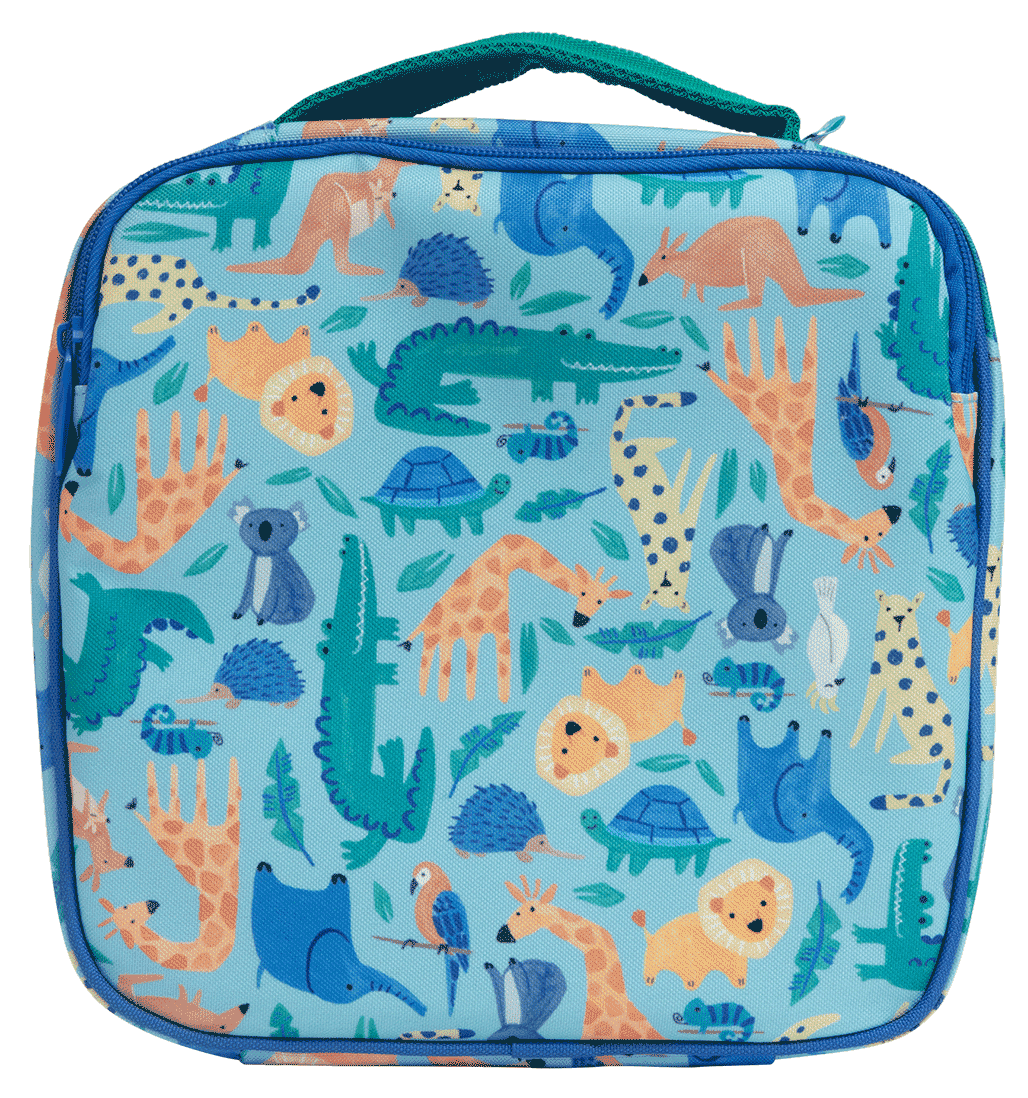 Spencil Little Cooler Lunch Bag + Chill Pack - Safari Puzzle