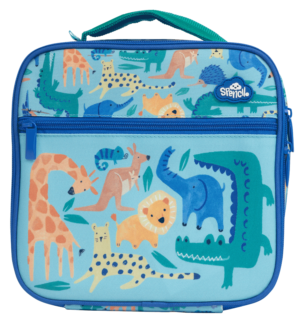 Spencil Little Cooler Lunch Bag + Chill Pack - Safari Puzzle