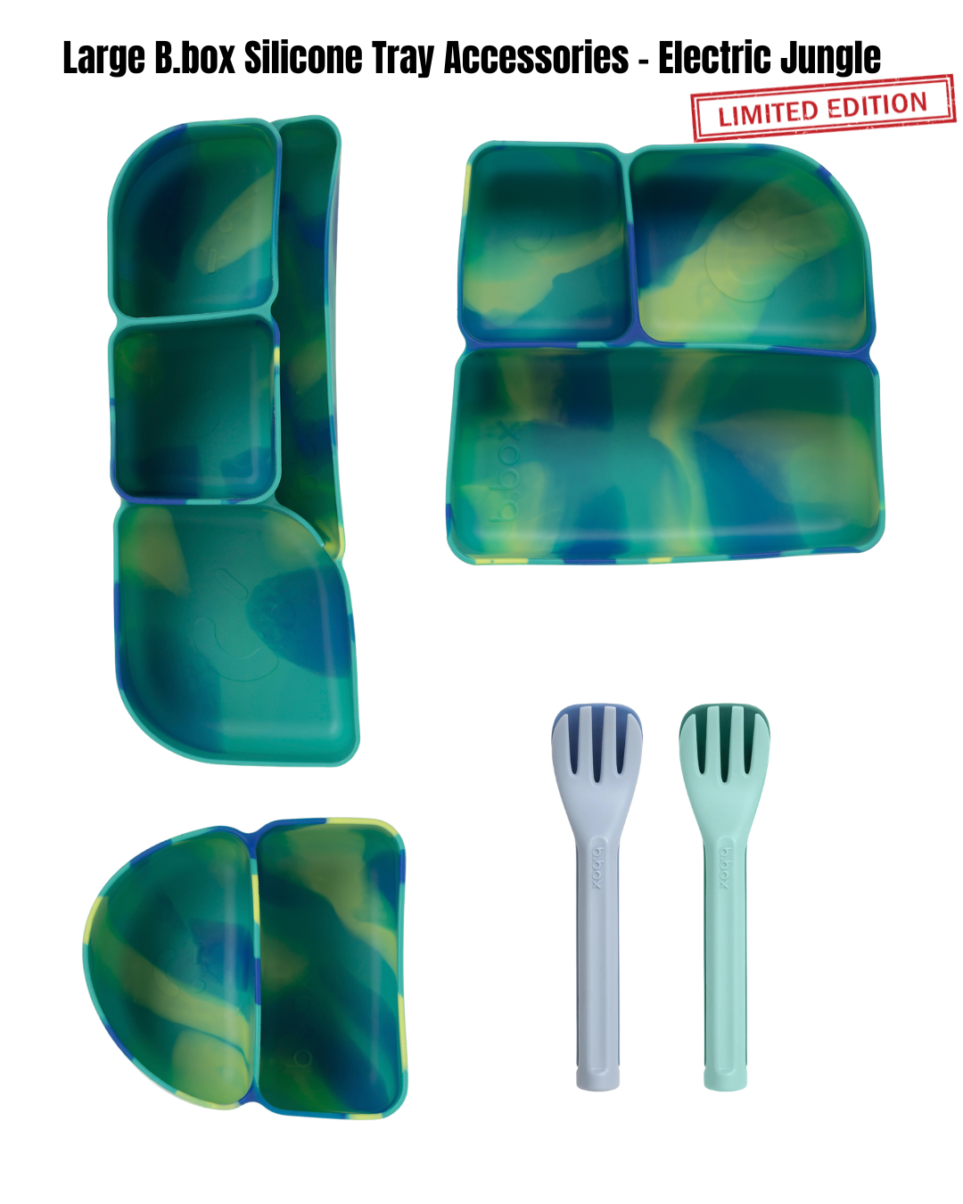 Large B.box and Snack box Insert Bundle - Electric Jungle - LIMITED EDITION