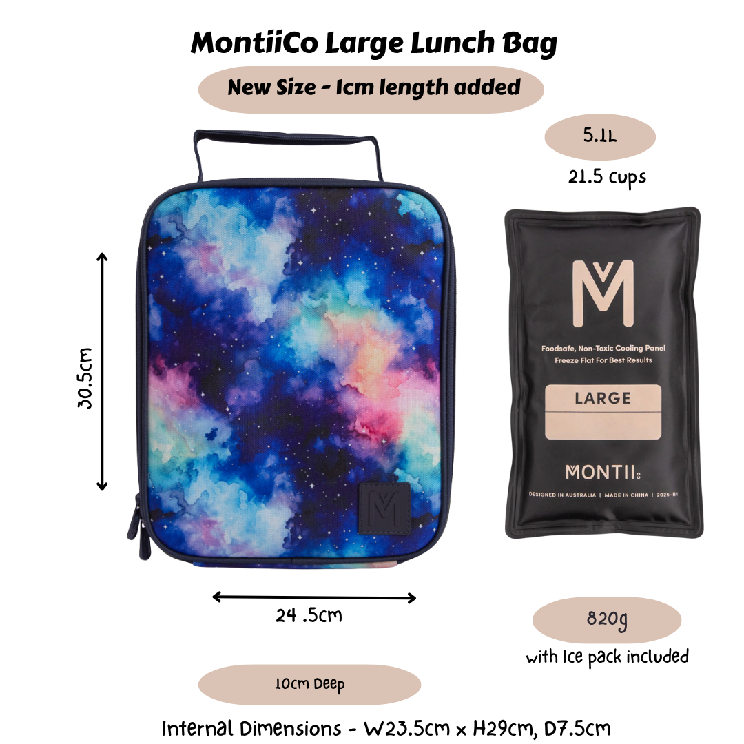 MontiiCo Large Insulated Lunch Bag - Starlight (NEW SIZE)