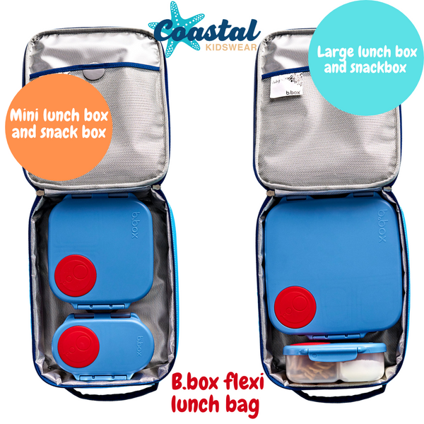 B.box Blue Flexi Insulated Bag and B.box Lunch set Large and snack s