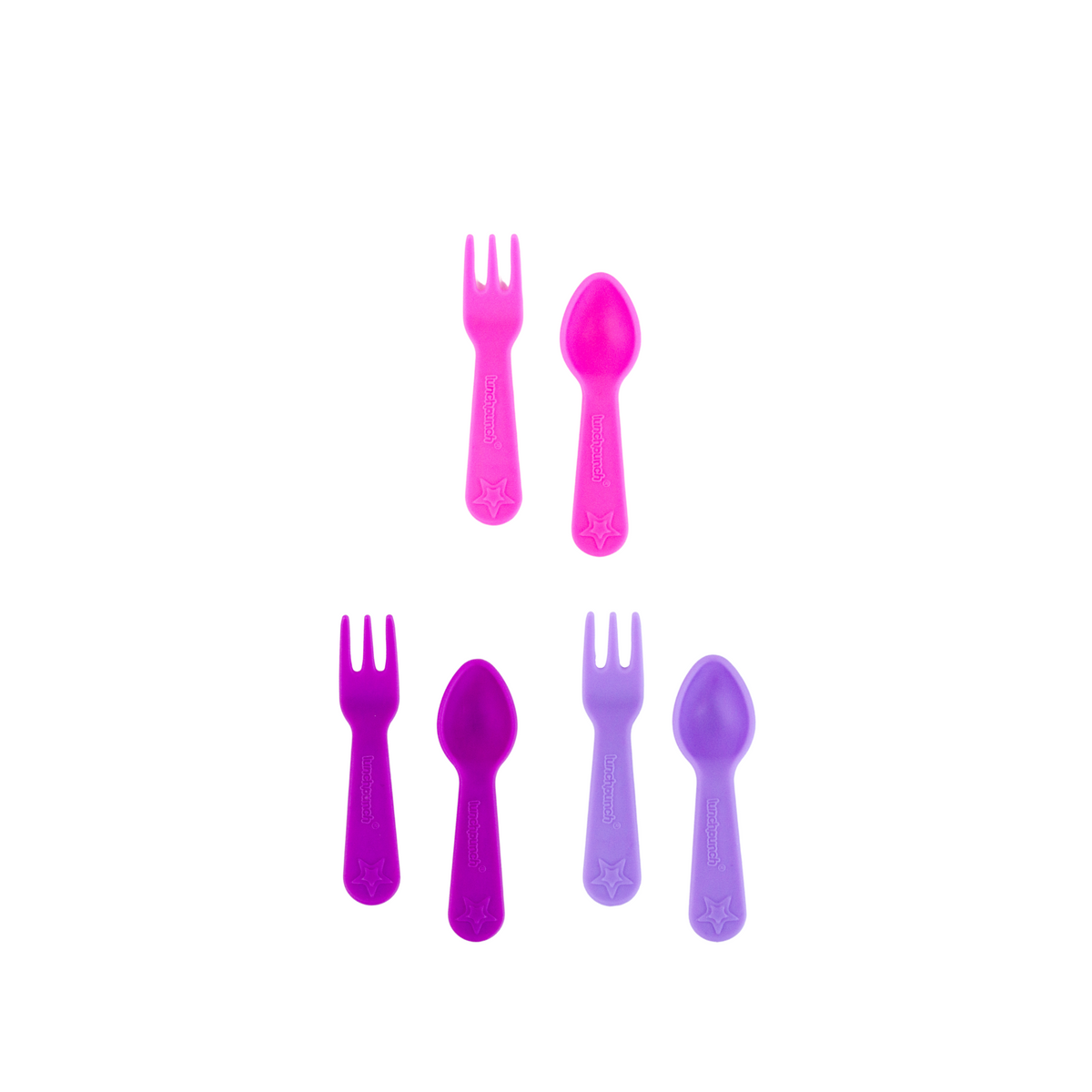 Lunch Punch Fork and Spoon Set - Blush
