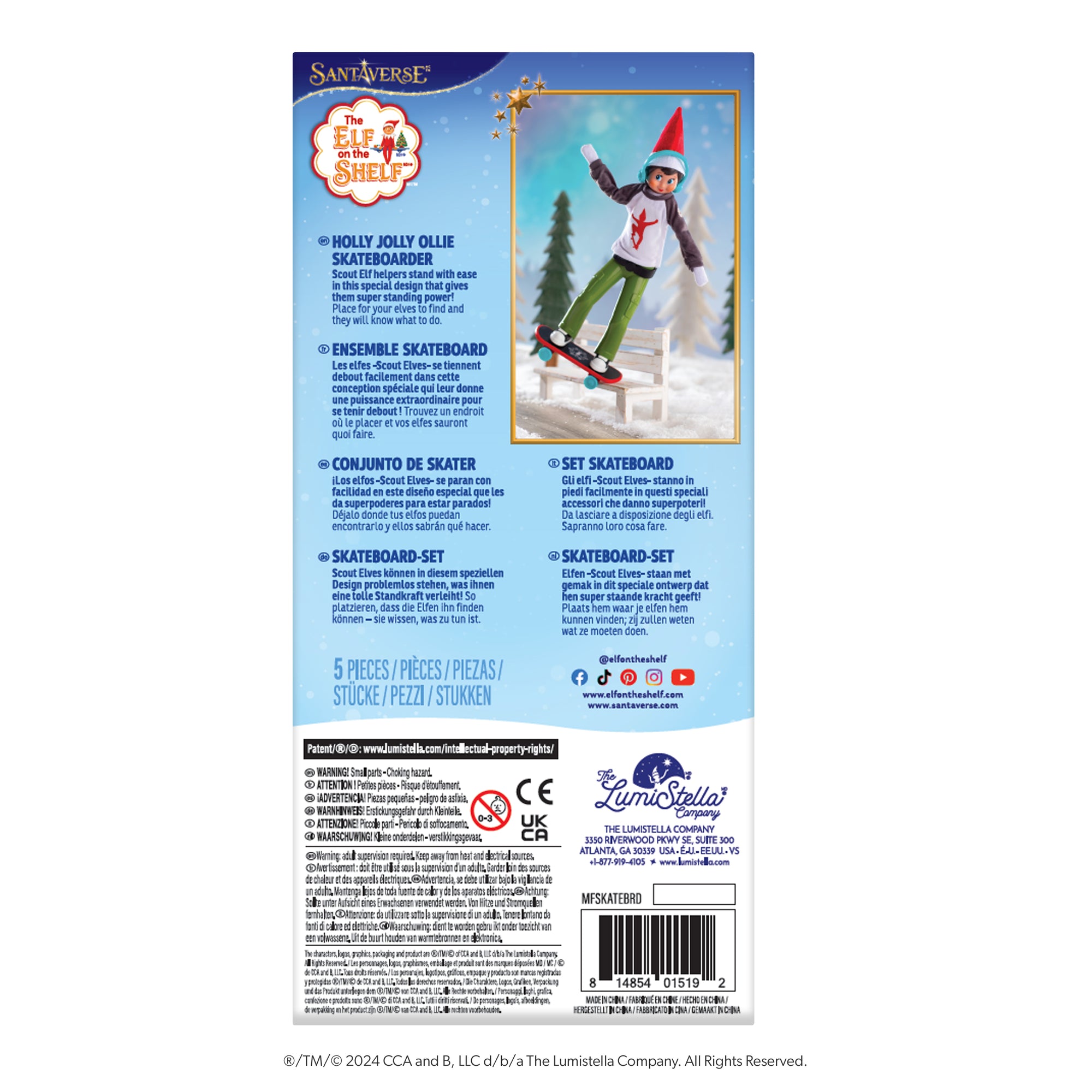 MagiFreez® Holly Jolly Ollie Skateboarder