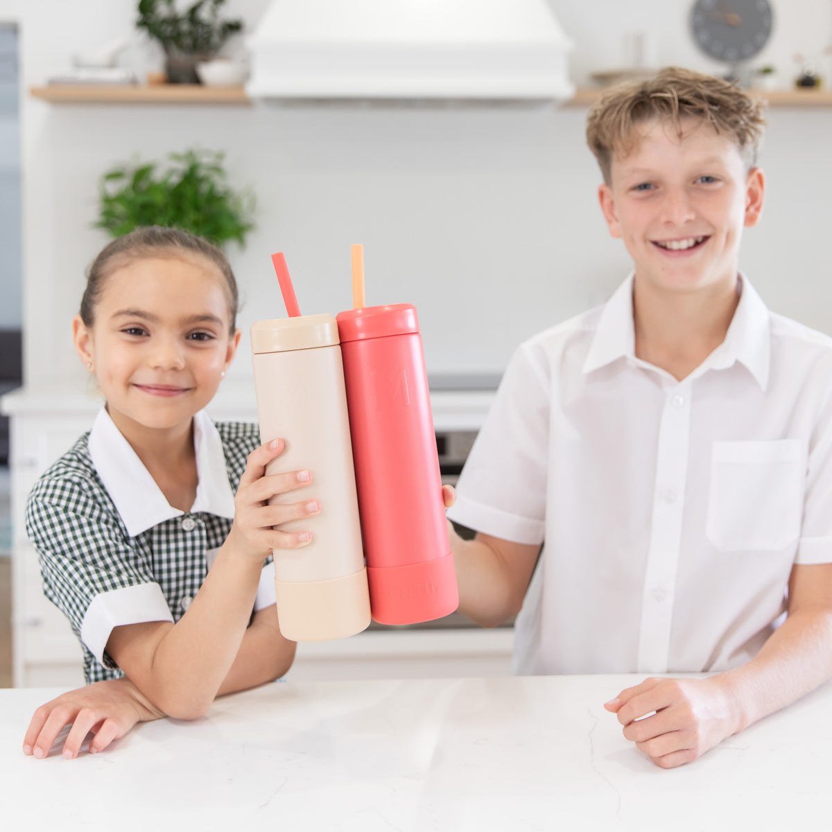 Flexi Stopper Straw Set - Tangerine &amp; Watermelon
