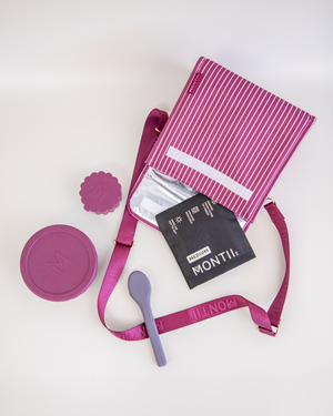 MontiiCo Insulated Lunch Carrier Bundle  - Ruby