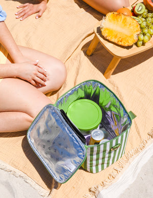 MontiiCo Insulated Midi Cooler Bag - Pickle Stripe