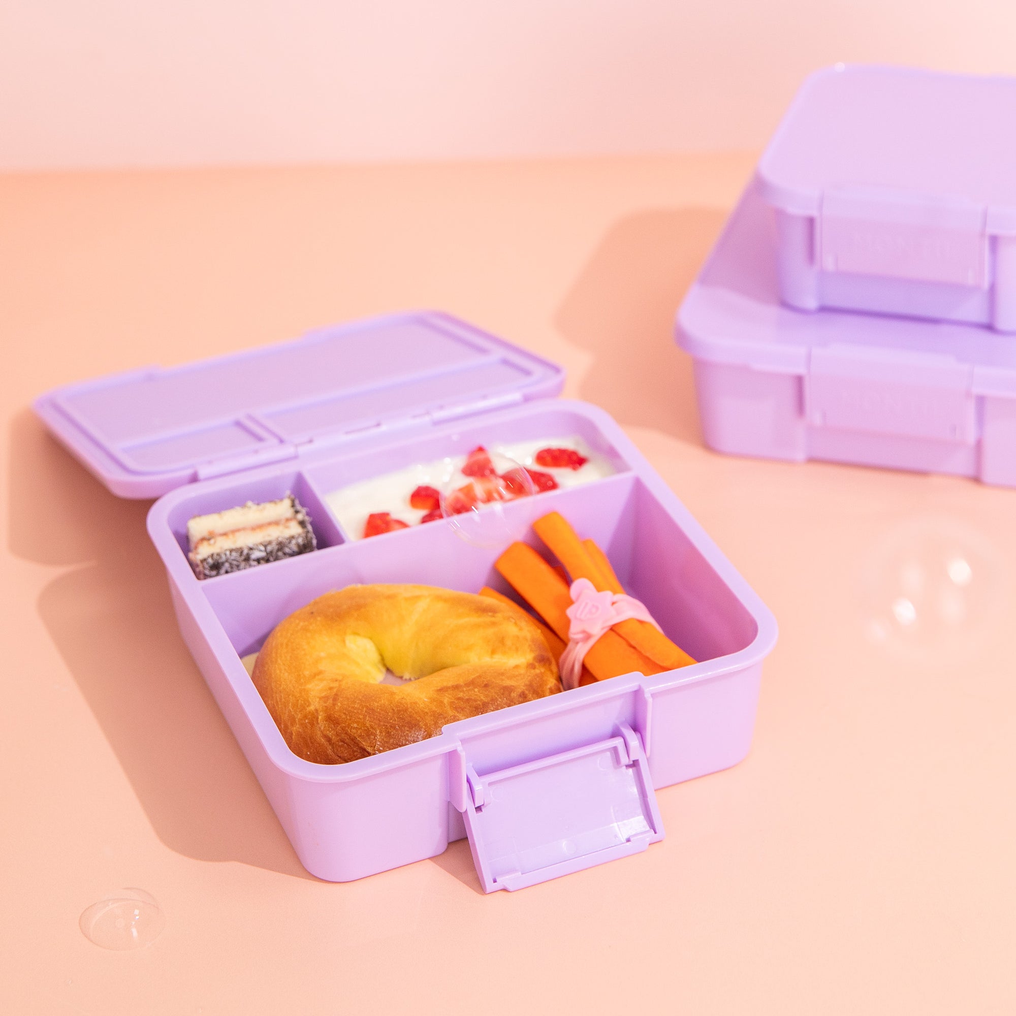 Montiico Bento Three Lunch Box - Lilac