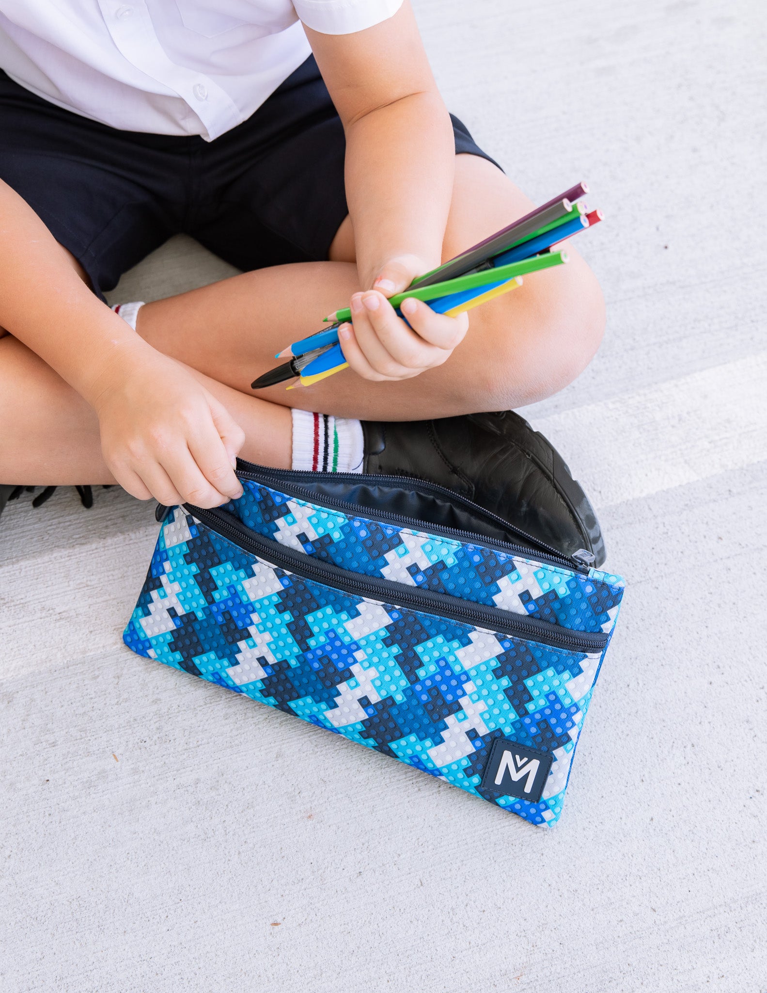 MontiiCo Pencil Case - Block Land