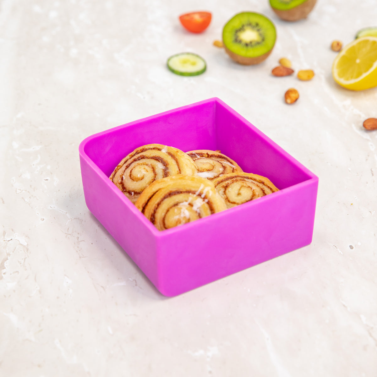 Montiico Bento Feast Square Tray - Fuchsia