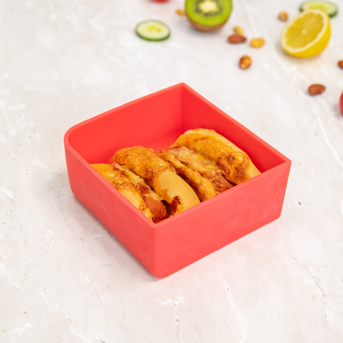 Montiico Bento Feast Square Tray - Watermelon