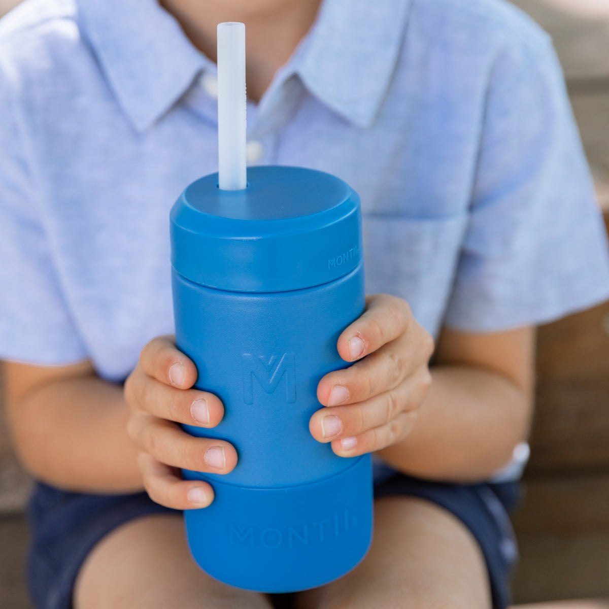 MONTII.CO FUSION 350ml Smoothie Cup &amp; Straw - Reef