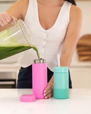 MONTII.CO FUSION 350ml Smoothie Cup & Straw - Lagoon