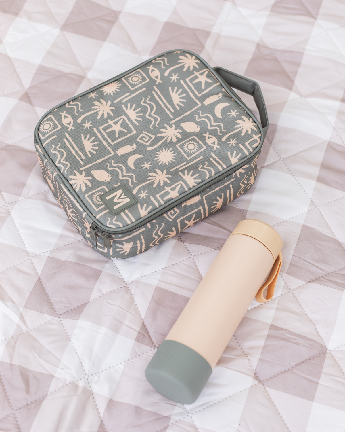 Montii.co Fusion 700ml Drink Bottle with Sipper Lid - Dune