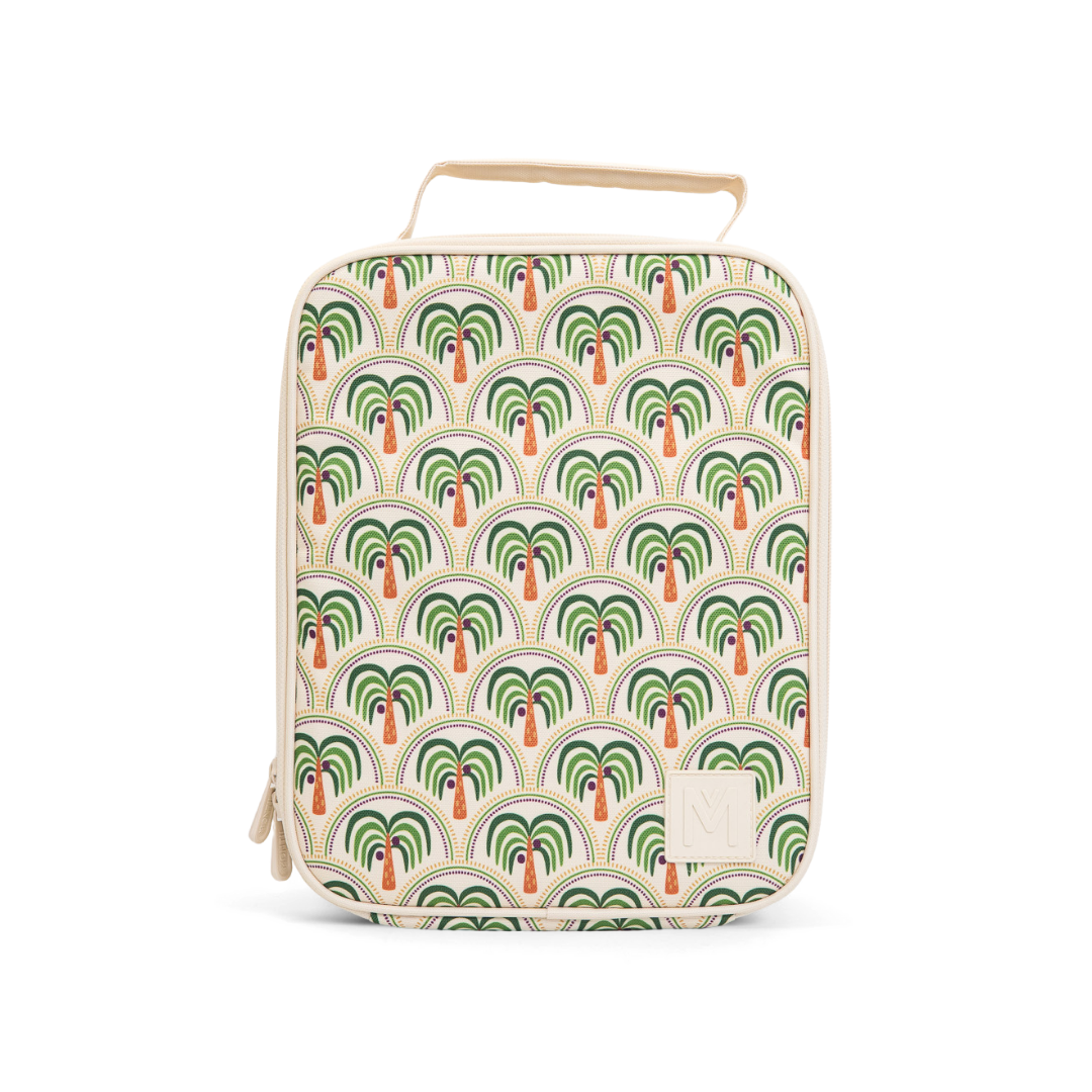 MontiiCo Large Insulated Lunch Bag - Coconut Palms (NEW SIZE)