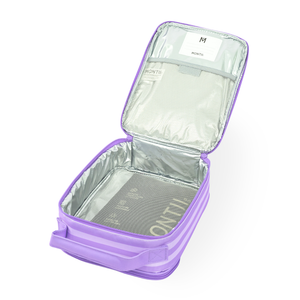 MontiiCo Large Insulated Lunch Bag - Lilac Stripe