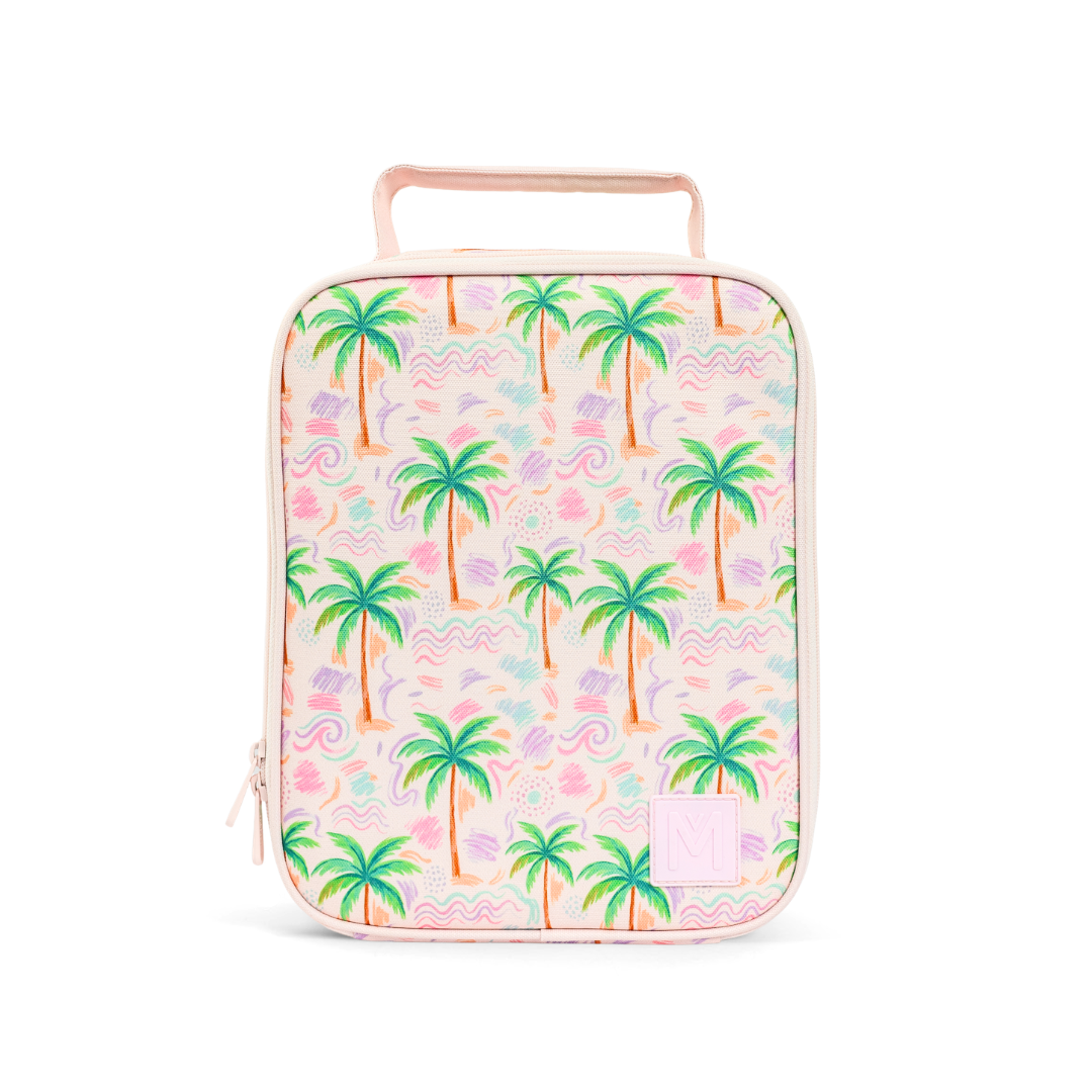 MontiiCo Large Insulated Lunch Bag - Pastel Palms