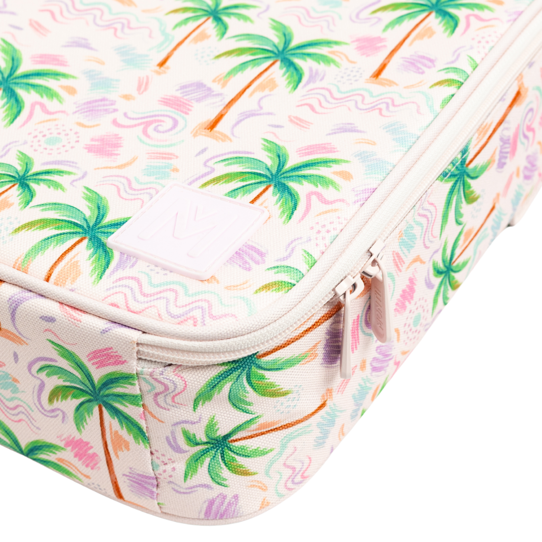 MontiiCo Large Insulated Lunch Bag - Pastel Palms