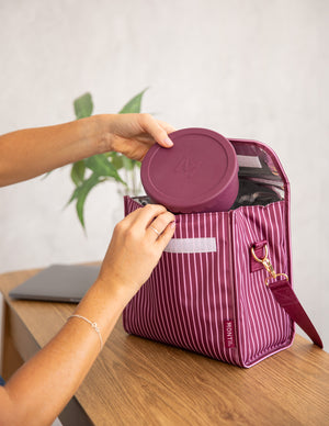 MontiiCo Insulated Lunch Carrier Bundle  - Ruby